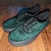 Vans Shoes | New Womens Vans Authentic Velvet Jungle Green Black Sneaker Suede Shoes Size 5.5 | Color: Black/Green | Size: 5.5