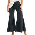 Free People Jeans | Free People Women's Rinse Black Denim Stretch Pull On Flared Jeans | Color: Black | Size: 28