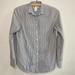 J. Crew Tops | J. Crew X Thomas Mason Striped Button Up Pleated Front Top Women’s Size 0 | Color: Gray | Size: 0