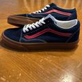 Vans Shoes | Men’s Vans Sneakers Old Skool Gum / Dress Blues / Red Accent Size 8 New | Color: Blue/Brown | Size: 8