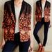 Anthropologie Jackets & Coats | Anthropologie Cartonnier Boho Ombre Print Blazer Jacket, | Color: Black/Purple | Size: 0