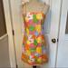 Lilly Pulitzer Dresses | Lilly Pulitzer Dress Party Lights Pink Green Size 4 Preppy Spaghetti Straps | Color: Pink/White | Size: 4