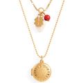 Madewell Jewelry | Madewelll Engraved Double Locket Necklace | Color: Gold | Size: Os