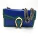 Gucci Bags | Gucci Bicolor Duonisos Chain Shoulder Bag | Color: Blue/Green | Size: W11.0h6.5d3.1inch