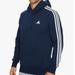 Adidas Shirts | Adidas 3-Striped Pullover Navy Hoodie Sweatshirt Mens Size Medium | Color: Blue/White | Size: M