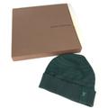 Louis Vuitton Accessories | Auth Louis Vuitton Lv Logo Border Beanie Hat Knit Hat Knit Cap Knit Hat | Color: Black/Green | Size: H6.7inch