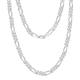LOFIRY 925 Sterling Silver Clasp 3.3MM/5MM Figaro Chain For Men Women Diamond Cut Silver Chain Necklace 16 18 20 22 24 inches