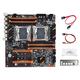 TsoLay X99 Dual CPU Motherboard+SATA Cable+Switch Cable+Baffle+Thermal Grease LGA 2011 DDR4 Support 2011-V3 CPU Motherboard