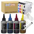 247.ink LC223 Refill Starter Kit Compatible with Brother DCP-J4120 MFC-J4620 MFC-J4625 MFC-J480 MFC-J5320 MFC-J5620 MFC-J5720 MFC-J680 MFC-J880 Printers (Auto Resetting Chips) Set of 4