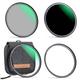 K&F Concept 43mm Magnetic Lens Filter Kit - UV CPL ND1000 Magnetic Adapter Ring Optical Glass Camera Filter Pouch Quick Swap System (Nano-X Series)