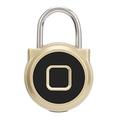 Fingerprint Padlock, IP67 Waterproof BT Padlock, Smart Combination Lock with Keyless Biometric for Gym Locker Gate Door School Sports(Gold)