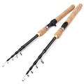 Fishing Rod，Fishing Pole 1.8m 2.1m 2.4m 2.7m Spinning Fishing Rod M Power Hard Telescopic Carbon Fiber Travel Pole Wooden Handle (Color : Spinning Rod, Size : 2.7 m)