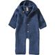 Engel Natur, Hooded Baby and Toddler Fleece Snowsuit, 100% Organic Wool (0-2 months (Height 18-22((50/56), Blue melange)