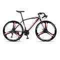 TiLLOw 21/24/27/30 Speed, 700C Wheels, Adult Bicycle, Road Bike Variable Speed 26 Inch Variable Speed Men's And Women (Color : Black red, Size : 30SPEED_THREE-BLADE)