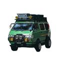 1/64 For Delica Star Wagon 4x4 Green White Version Diecast Model Car (Color : A, Size : With box)