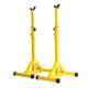 Barbell Squat Rack Stand Adjustable Height Solid Steel Bench Presses Adjustable Barbell Stand Split Squat Rack Bodybuilding Gym Weightlifting and Strength Training, Yellow