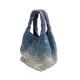 Rhinestone Bags Handle Rhinestones Evening Clutch Bag Purses And Handbag Hobo Shoulder Bag Shiny Crystal Clutch Purse Bucket Bag Rhinestone Purses (Color : Blue)