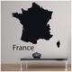 azutura France Map Wall Sticker available in 5 Sizes and 25 Colours Silver Metallic