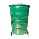 Trash Cabinet Large-capacity Iron Trash Can 360L Large Outdoor Sanitation Trailer Trash Can Thick Metal Trash Can with Three Wheels and Lid, Blue/Green Trash Hideaway (Color : Green)