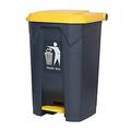 WAOCEO Trash Cabinet Outdoor Plastic Trash Can Large Capacity Pedal Type Waste Bin with Lid Large Commercial Outdoor Foot Pedal Garbage Bin, 11.8/17.9 Gallons Trash Hideaway (Size : 68L)