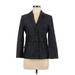 BCBGMAXAZRIA Blazer Jacket: Below Hip Gray Print Jackets & Outerwear - Women's Size 8