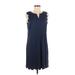 Stella Parker Casual Dress - Mini: Blue Solid Dresses - Women's Size Medium