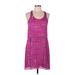 Parker Casual Dress - Mini Scoop Neck Sleeveless: Purple Dresses - Women's Size Large