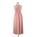 Shein Casual Dress - Midi Halter Sleeveless: Pink Solid Dresses - Women's Size 14