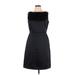 Anne Klein Cocktail Dress - A-Line: Black Solid Dresses - Women's Size 10