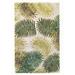 5'x8' Natural Beige Hand Tufted Tropical Leaves Indoor Area Rug - 3'6" Round