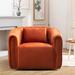 Modern Barrel Chair,Round Oversized,Accent Chair With Pillow,Velvet Comfy Leisure Chair,Suitable