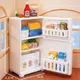 Réfrigérateur blanc avec ensemble de nourriture pour enfants mini maison de courses jouets de