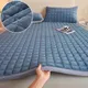 Matelas matelassé en velours drap de lit épais linge de lit doux pour la peau bleu sans taie