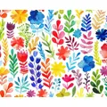 LEO & LIN – mousseline de soie à motifs floraux vibrants 50cm couche d'air Satin extensible