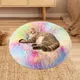 Coussin de lit rond en peluche pour animaux de compagnie chenil confortable accent de chien ultra