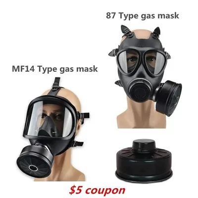 Masque à Gaz Complet de Type MF14/87 Protection contre la Pollution Nucléaire Filtre Respiratoire