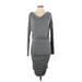 Athleta Active Dress - Midi: Gray Print Activewear - Women's Size Small Tall