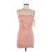 Cocktail Dress - Mini: Tan Solid Dresses - New - Women's Size Medium