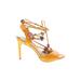 Katy Perry Sandals: Gladiator Stiletto Party Yellow Print Shoes - Women's Size 6 - Open Toe