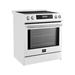 Forno Espresso Donatello 30" Induction Range Slide-in, 4 elements, 5.0 cu.ft. True Convection Oven, in White | 37.13 H x 30 W x 25 D in | Wayfair