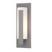 Hubbardton Forge Vertical Bar Outdoor 1 - Bulb 7.5" H Outdoor Flush Mount Aluminum/Glass/Metal in Gray/Yellow | Wayfair 307285-08-G66