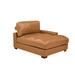 OneAmericaHome Leather Match Chaise Lounge Wood/Leather Match in Brown/Orange | 35 H x 45 W x 57.5 D in | Wayfair AD78930-RAF CH-ORANGE BROWN