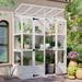 VIRUBI 4.8' W x 2.4' D Lean-To Greenhouse Wood/Polycarbonate Panels in White | 78.1 H x 57.9 W x 29.1 D in | Wayfair BM717201KAA