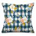 VisionBedding Floral Throw Pillow, Nature Cotton Twill Pillows Polyester/Polyfill/Cotton Blend in Blue/Pink/White | 18 H x 18 W x 18.5 D in | Wayfair