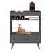 George Oliver Korten 27.17" Bar Cabinet Wood in Gray | 33.46 H x 27.17 W x 14.17 D in | Wayfair 29CA6D79EE684495BAAC187EB8440A12