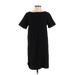 Eileen Fisher Casual Dress - Shift Crew Neck Short sleeves: Black Dresses - Women's Size X-Small