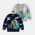 Esaierr Kids Baby Boys Fall Winter Knitwear Sweater Sweatsuit Tops Dinosaur Sweater Pullover Knit Long Sleeve Crewneck Bottom Jumper Sweater Sweatshirts Tops for 1-7 Years