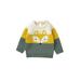 FEORJGP Toddler Baby Knit Sweaters Infant Boys Girls Cute Long Sleeve Knitwear Pullover Contrast Color Sweatshirts Fox Print Knitted Tops Loose Warm Cozy Clothes