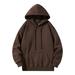 Cathalem Adult Sweatshirt Toddler Coats Mens Sweatshirt Top Pull String Pocket Hoodie Shirt Top Hoodies for Men (Coffee L)