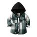 Levmjia Baby Boy Girl Cute Sweatshirt Hooded Coat 2023 Fall Shirt Tops Long Sleeve Kids Toddler Flannel Shirt Jacket Plaid Shacket Outwear